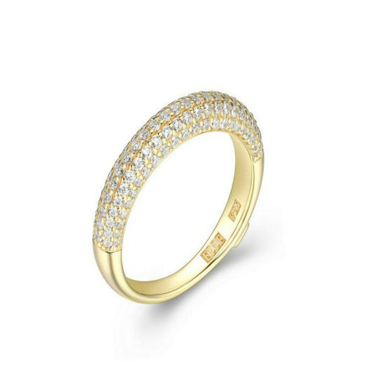 Elle "STARDUST" Gold Plated 5-Row Clear CZ