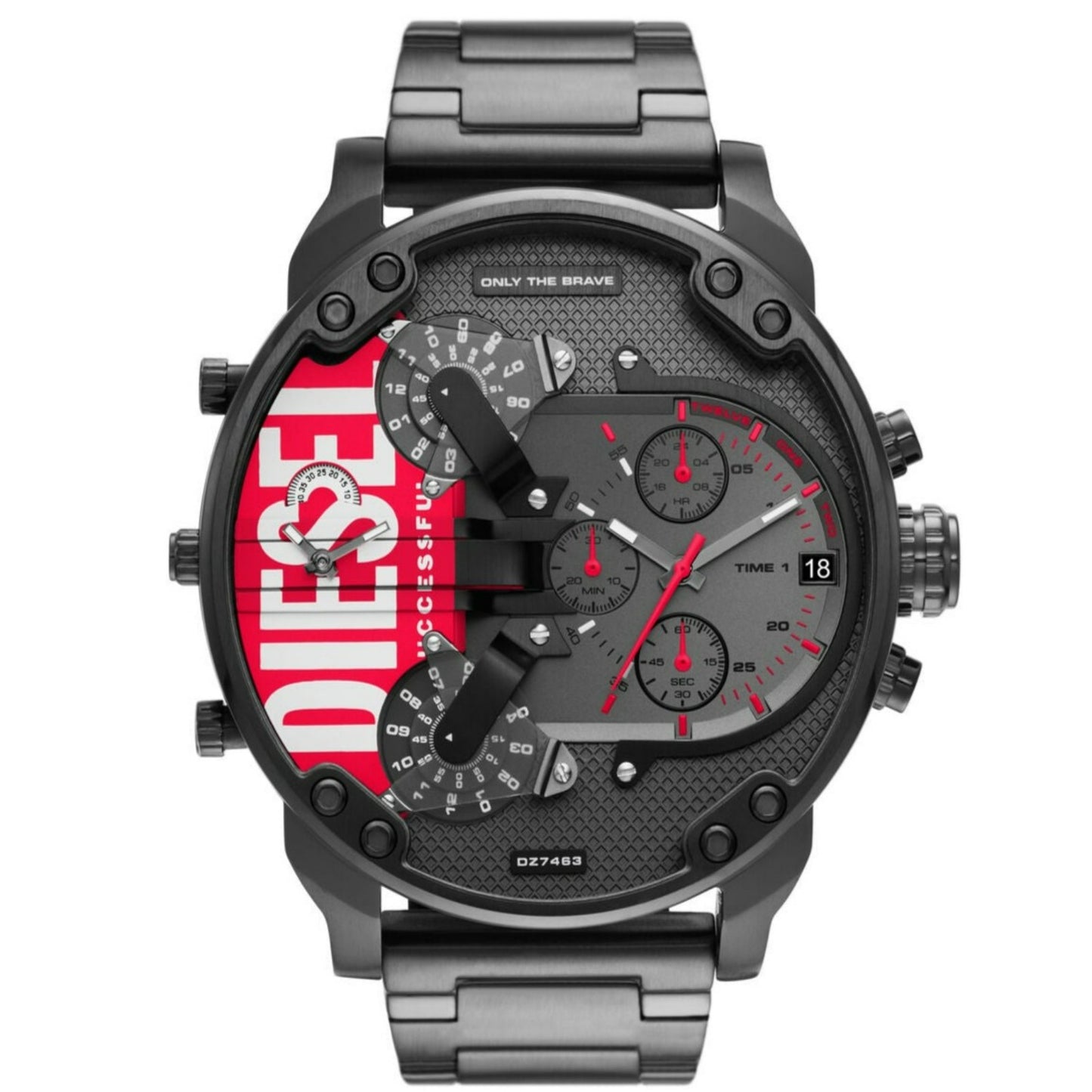 Mr. Daddy 2.0 Chronograph black-tone stainless steel watch DZ7463