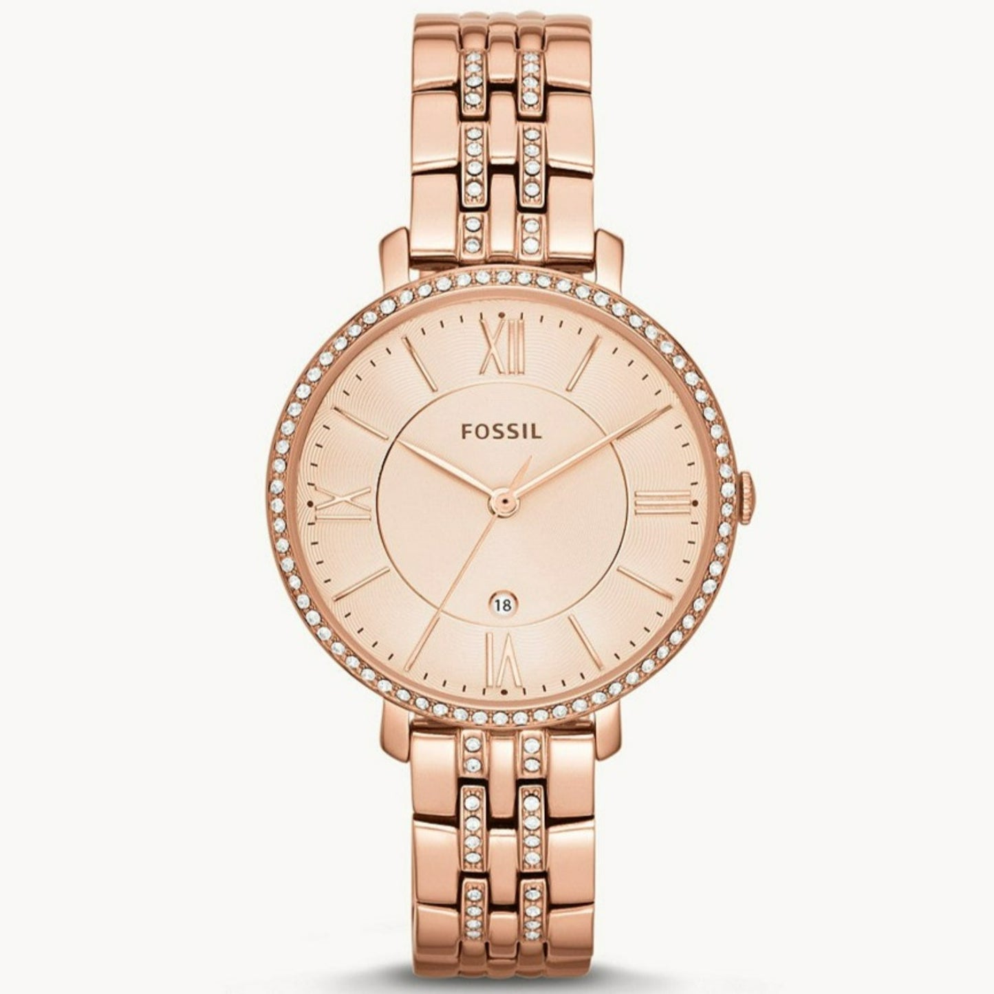 Jacqueline Rose-Tone Stainless Steel Watch ES3546