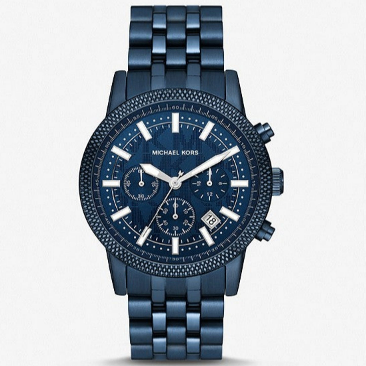 Oversized Hutton Navy-Tone Watch MK9088