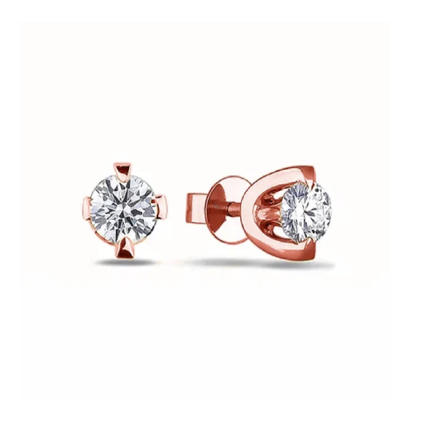 Diamond Stud Earrings 0.60 ct 14K