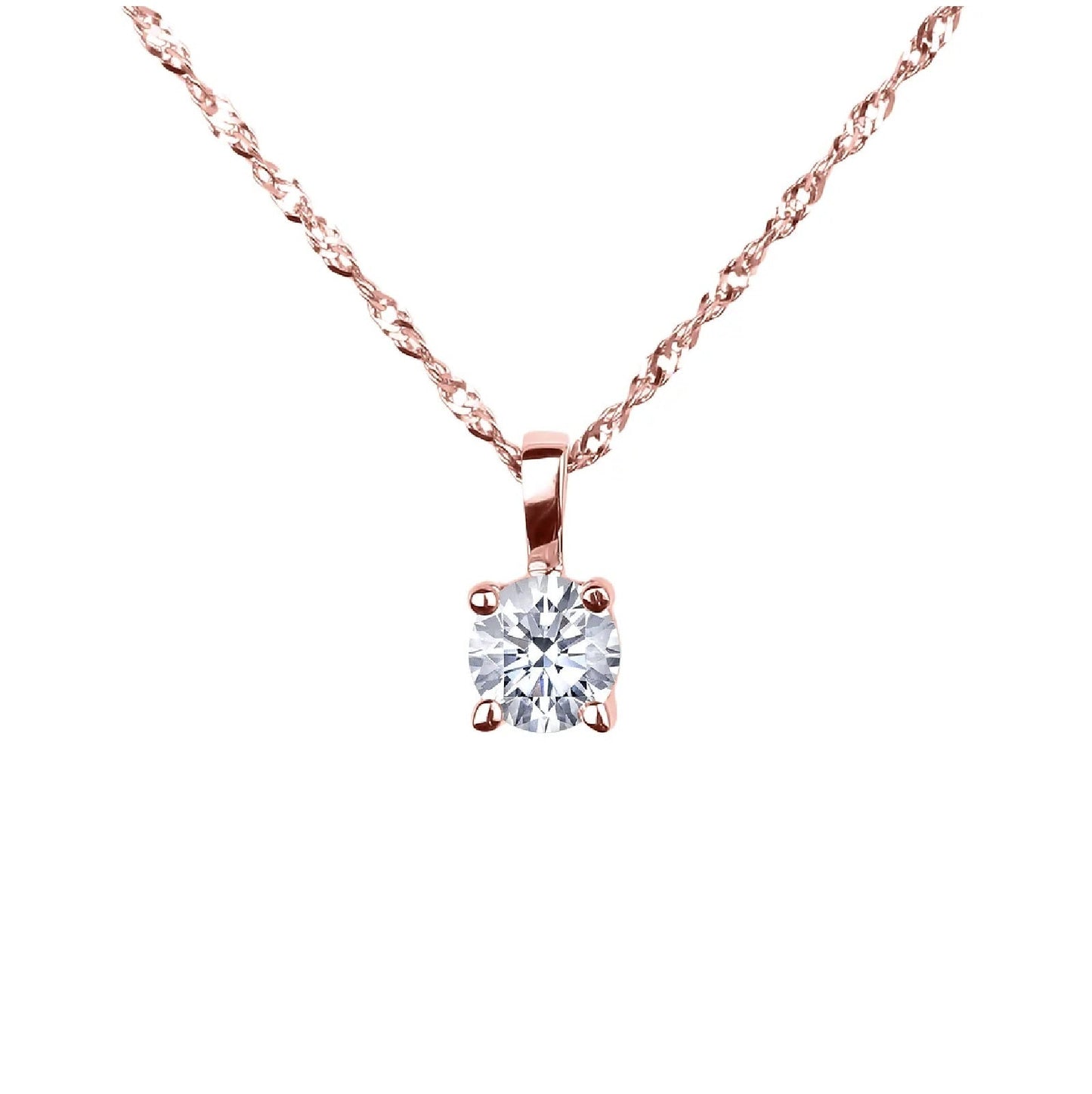 Round Diamond Pendant 0.20 ct 14K