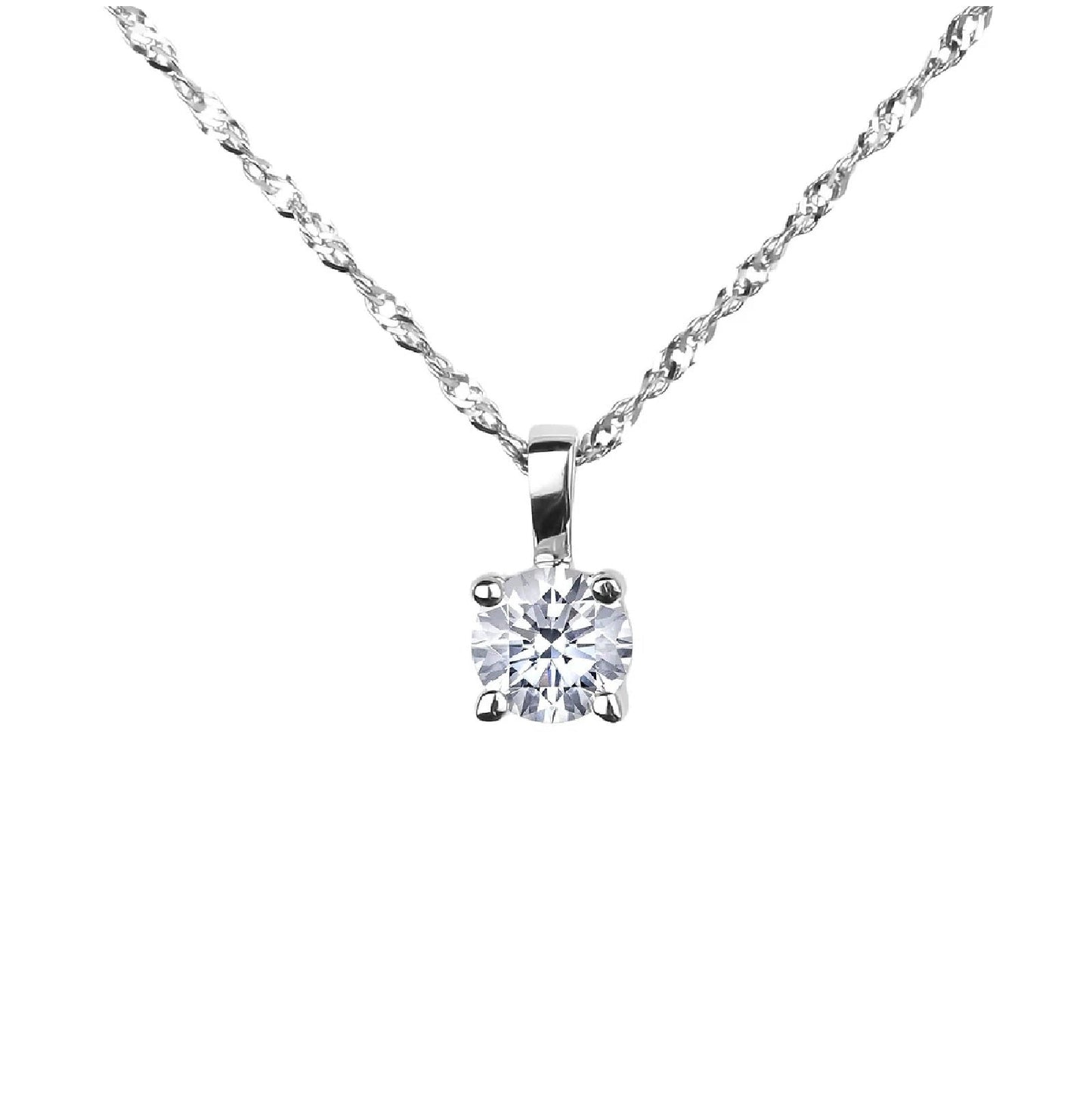 Round Diamond Pendant 0.30 ct 14K