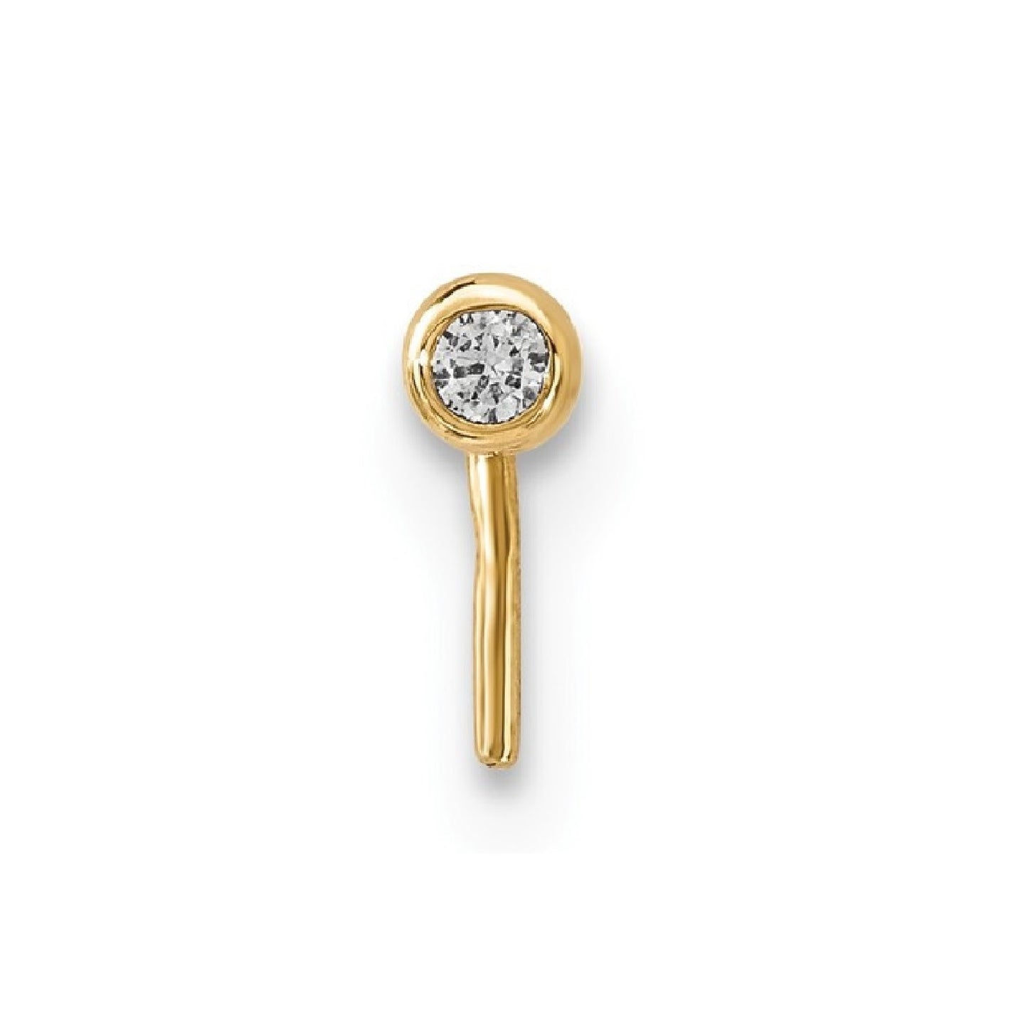 14k 2.5mm CZ Nose Stud