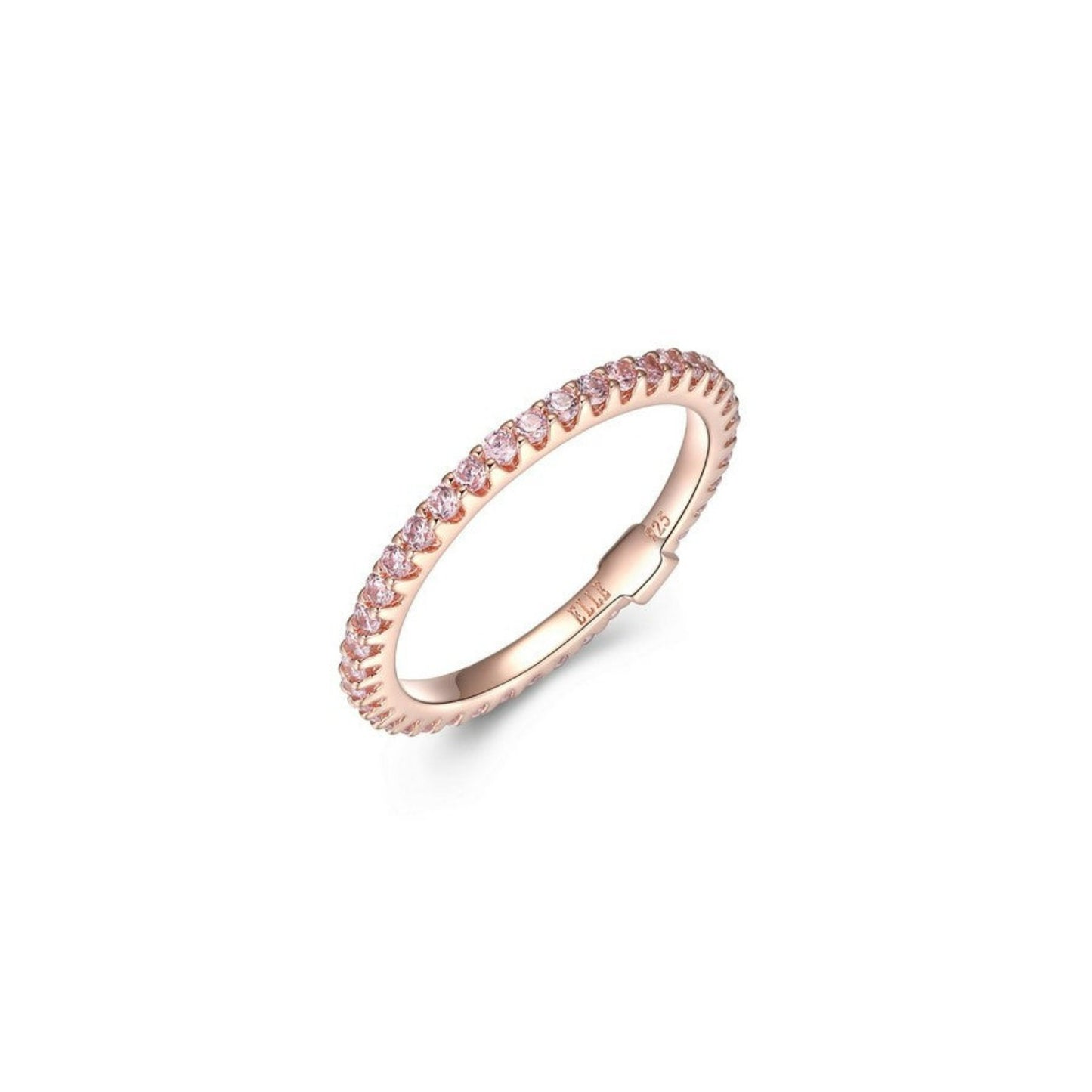 Elle "STARDUST" Gold Plated Clear Skinny Eternity Band